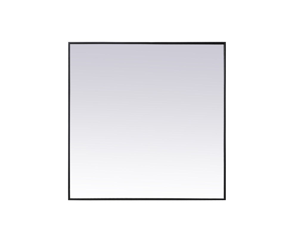 Elegant Furniture & Lighting - Eternity Metal Frame Square Mirror 42 inch in Black - MR44242BK veiw 1