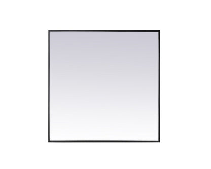 Elegant Furniture & Lighting - Eternity Metal Frame Square Mirror 42 inch in Black - MR44242BK veiw 1