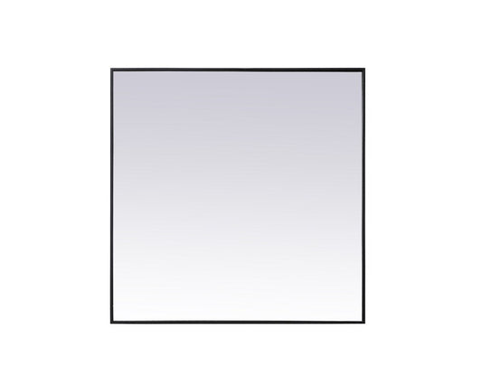Elegant Furniture & Lighting - Eternity Metal Frame Square Mirror 42 inch in Black - MR44242BK veiw 1