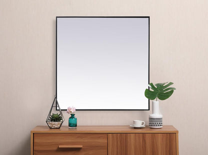 Elegant Furniture & Lighting - Eternity Metal Frame Square Mirror 42 inch in Black - MR44242BK veiw 4