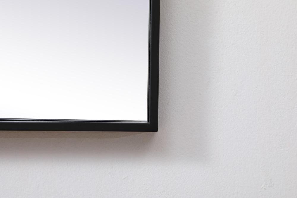 Elegant Furniture & Lighting - Eternity Metal Frame Square Mirror 42 inch in Black - MR44242BK veiw 6