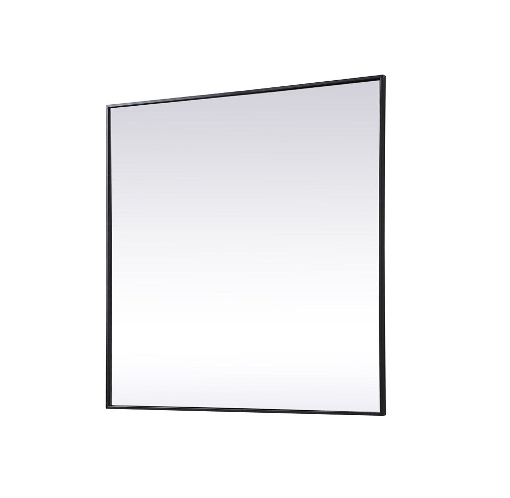 Elegant Furniture & Lighting - Eternity Metal Frame Square Mirror 42 inch in Black - MR44242BK veiw 8