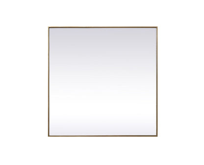 Elegant Furniture & Lighting - Eternity Metal Frame Square Mirror 42 inch in Brass - MR44242BR veiw 1