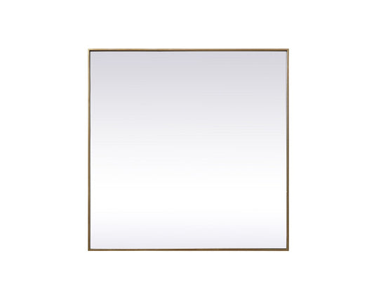 Elegant Furniture & Lighting - Eternity Metal Frame Square Mirror 42 inch in Brass - MR44242BR veiw 1