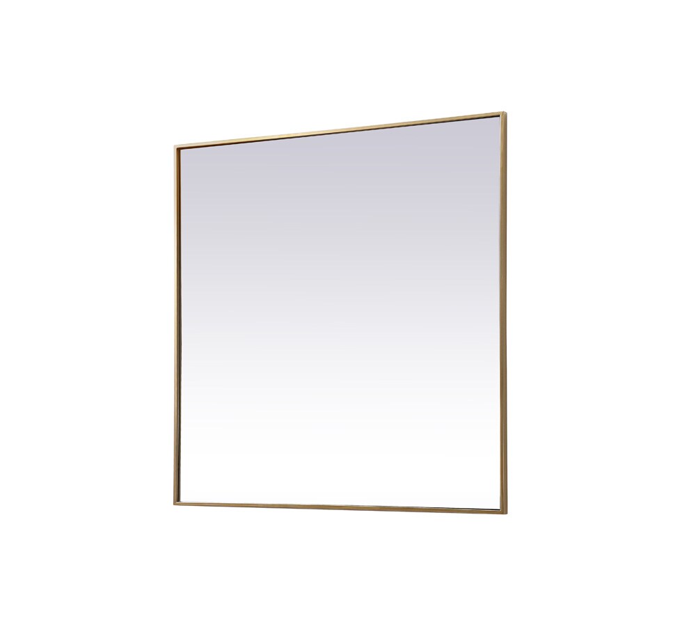 Elegant Furniture & Lighting - Eternity Metal Frame Square Mirror 42 inch in Brass - MR44242BR veiw 8