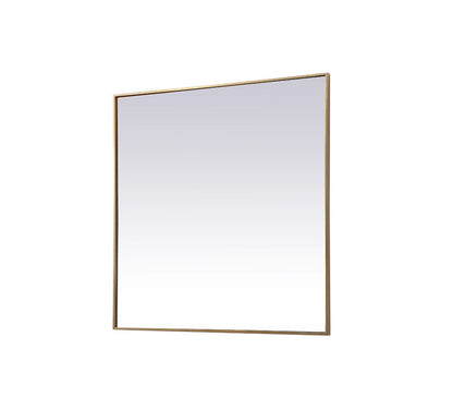 Elegant Furniture & Lighting - Eternity Metal Frame Square Mirror 42 inch in Brass - MR44242BR veiw 8