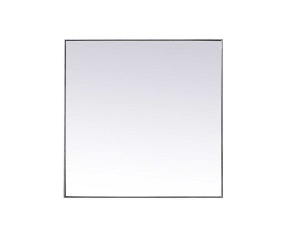 Elegant Furniture & Lighting - Eternity Metal Frame Square Mirror 42 inch in Silver - MR44242S veiw 1