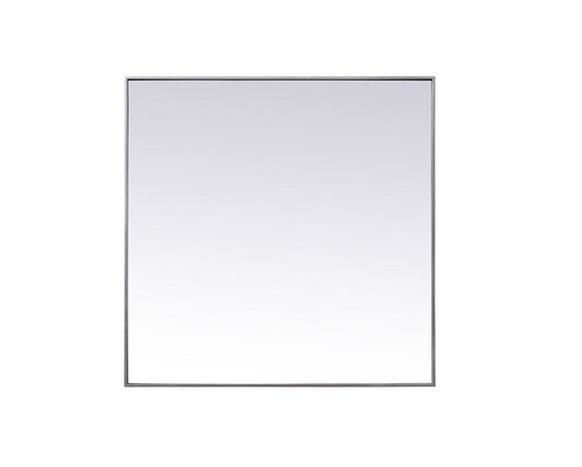 Elegant Furniture & Lighting - Eternity Metal Frame Square Mirror 42 inch in Silver - MR44242S veiw 1