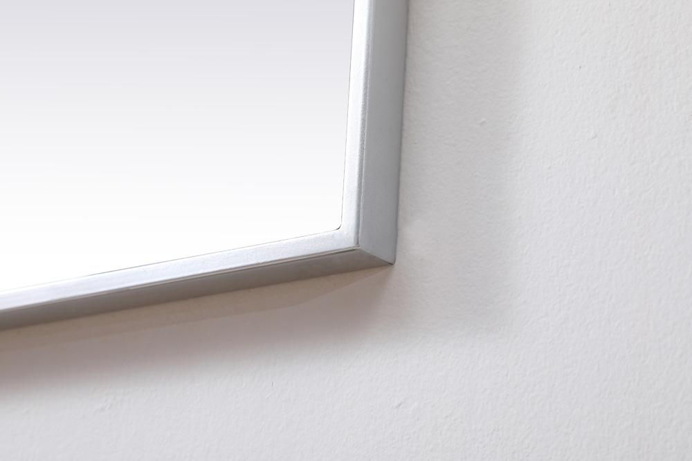 Elegant Furniture & Lighting - Eternity Metal Frame Square Mirror 42 inch in Silver - MR44242S veiw 7
