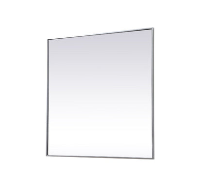 Elegant Furniture & Lighting - Eternity Metal Frame Square Mirror 42 inch in Silver - MR44242S veiw 8