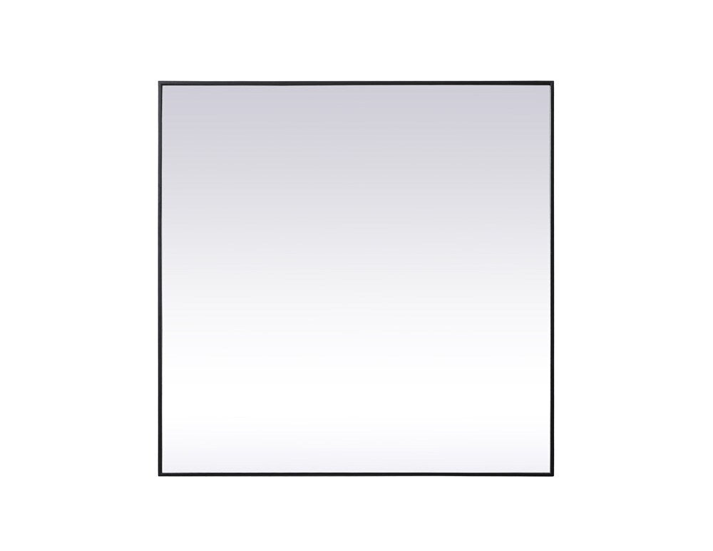 Elegant Furniture & Lighting - Eternity Metal Frame Square Mirror 48 inch in Black - MR44848BK veiw 1