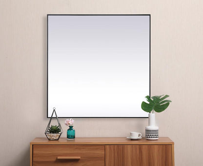 Elegant Furniture & Lighting - Eternity Metal Frame Square Mirror 48 inch in Black - MR44848BK veiw 4