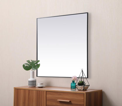 Elegant Furniture & Lighting - Eternity Metal Frame Square Mirror 48 inch in Black - MR44848BK veiw 5