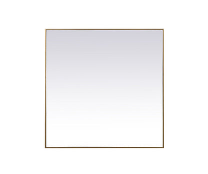 Elegant Furniture & Lighting - Eternity Metal Frame Square Mirror 48 inch in Brass - MR44848BR veiw 1