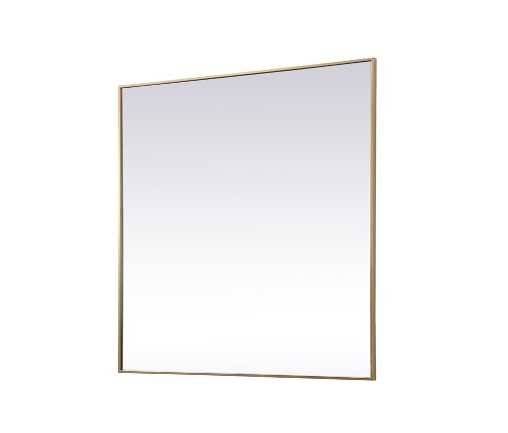 Elegant Furniture & Lighting - Eternity Metal Frame Square Mirror 48 inch in Brass - MR44848BR veiw 8
