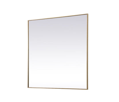 Elegant Furniture & Lighting - Eternity Metal Frame Square Mirror 48 inch in Brass - MR44848BR veiw 8