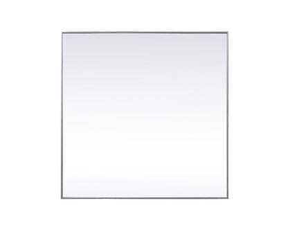 Elegant Furniture & Lighting - Eternity Metal Frame Square Mirror 48 inch in Silver - MR44848S veiw 1