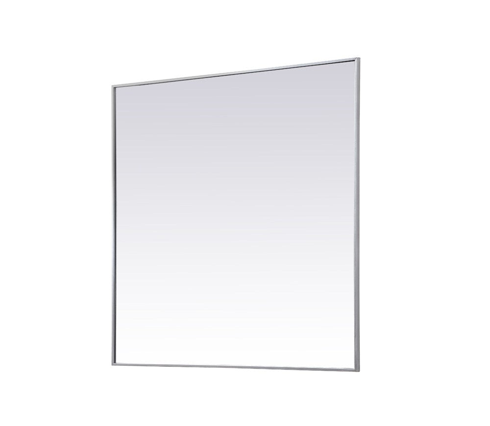 Elegant Furniture & Lighting - Eternity Metal Frame Square Mirror 48 inch in Silver - MR44848S veiw 8