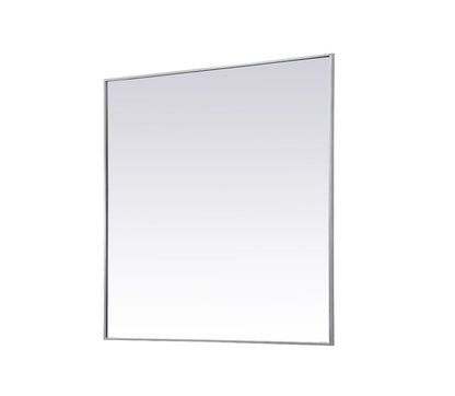 Elegant Furniture & Lighting - Eternity Metal Frame Square Mirror 48 inch in Silver - MR44848S veiw 8