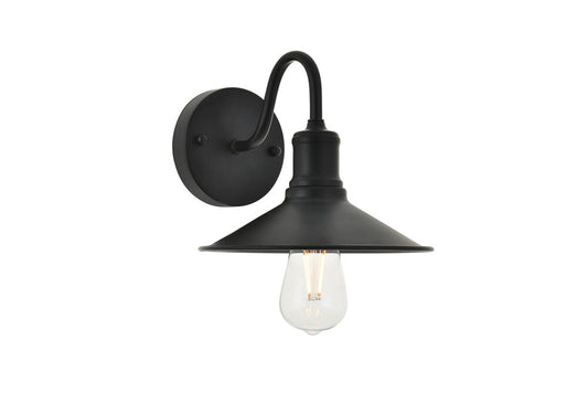 Elegant Furniture & Lighting - Etude 1 light black Wall Sconce - LD4033W9BK veiw 1