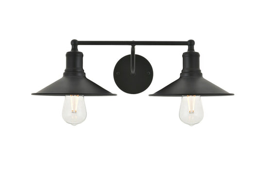 Elegant Furniture & Lighting - Etude 2 light black Wall Sconce - LD4033W21BK veiw 1