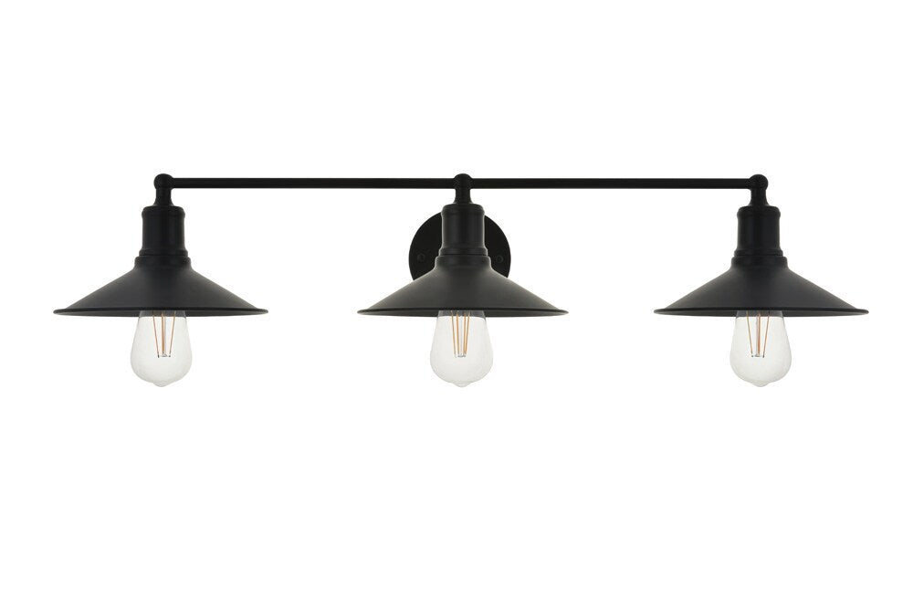 Elegant Furniture & Lighting - Etude 3 light black Wall Sconce - LD4033W33BK veiw 1
