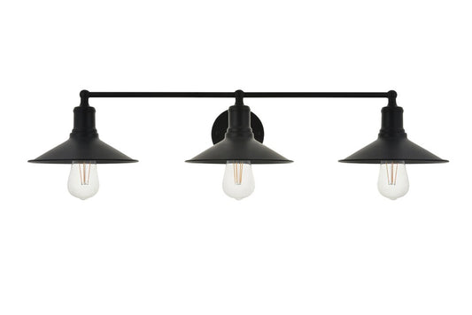 Elegant Furniture & Lighting - Etude 3 light black Wall Sconce - LD4033W33BK veiw 1