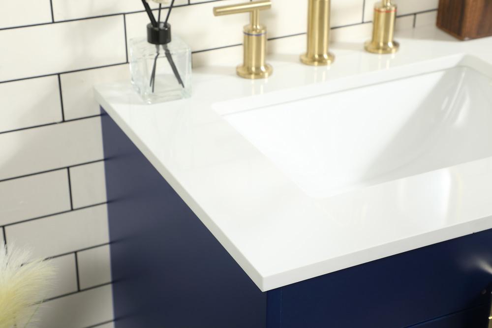 Elegant Furniture & Lighting - Eugene 24 inch Single bathroom vanity in blue - VF48824MBL veiw 6
