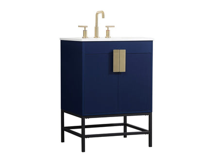 Elegant Furniture & Lighting - Eugene 24 inch Single bathroom vanity in blue - VF48824MBL veiw 8