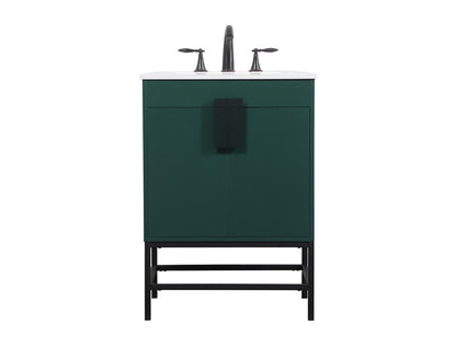Elegant Furniture & Lighting - Eugene 24 inch Single bathroom vanity in green - VF48824MGN veiw 1