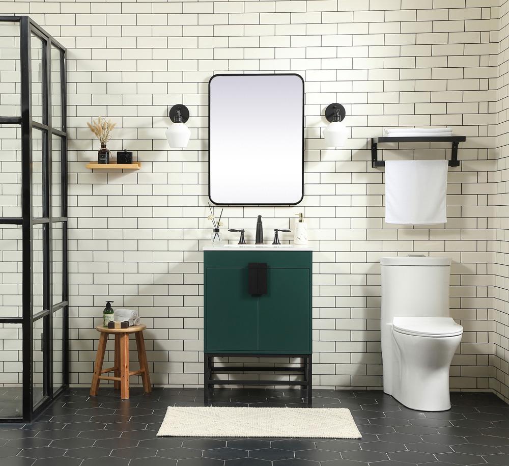 Elegant Furniture & Lighting - Eugene 24 inch Single bathroom vanity in green - VF48824MGN veiw 5