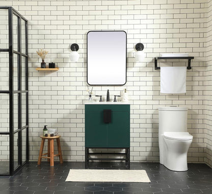 Elegant Furniture & Lighting - Eugene 24 inch Single bathroom vanity in green - VF48824MGN veiw 5