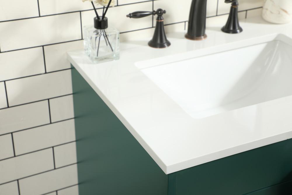 Elegant Furniture & Lighting - Eugene 24 inch Single bathroom vanity in green - VF48824MGN veiw 6