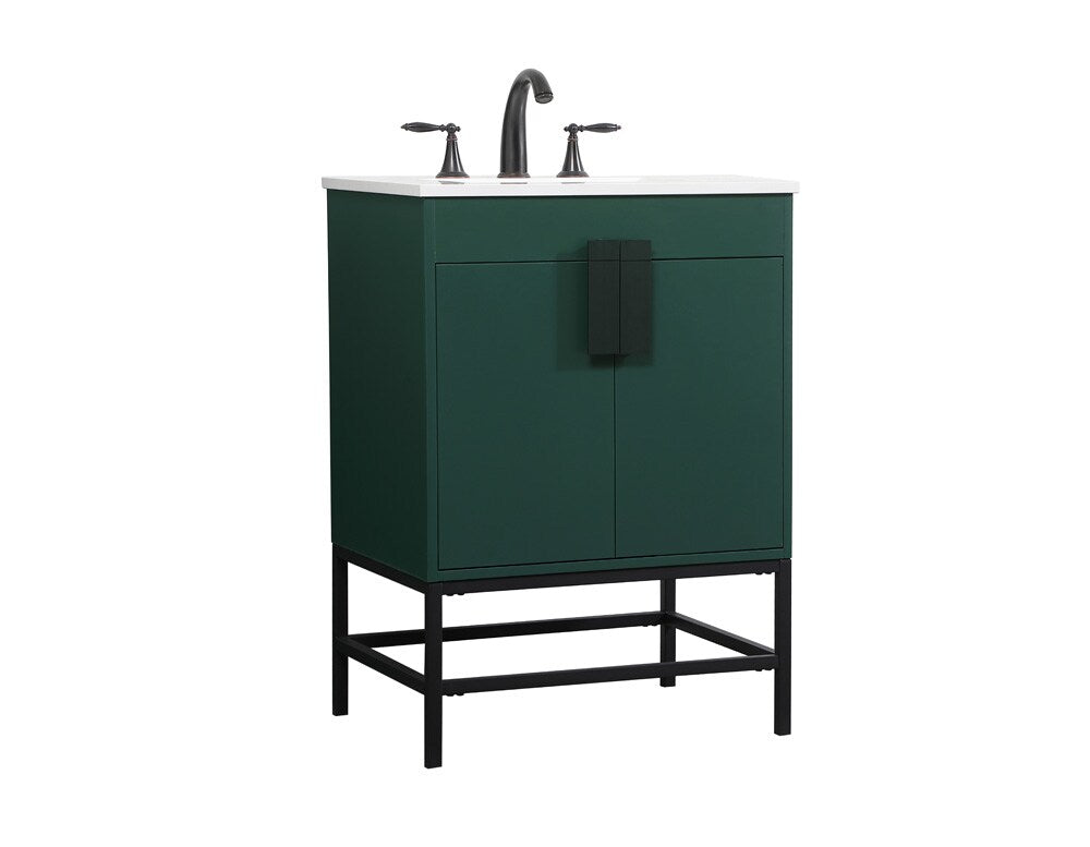Elegant Furniture & Lighting - Eugene 24 inch Single bathroom vanity in green - VF48824MGN veiw 8