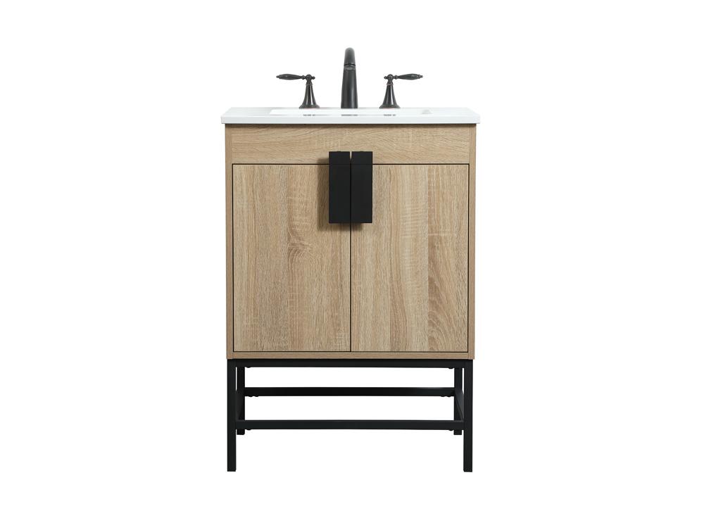 Elegant Furniture & Lighting - Eugene 24 inch Single bathroom vanity in mango wood - VF48824MW veiw 1