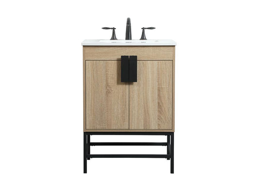 Elegant Furniture & Lighting - Eugene 24 inch Single bathroom vanity in mango wood - VF48824MW veiw 1