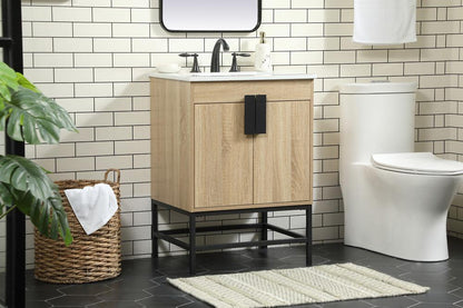 Elegant Furniture & Lighting - Eugene 24 inch Single bathroom vanity in mango wood - VF48824MW veiw 3
