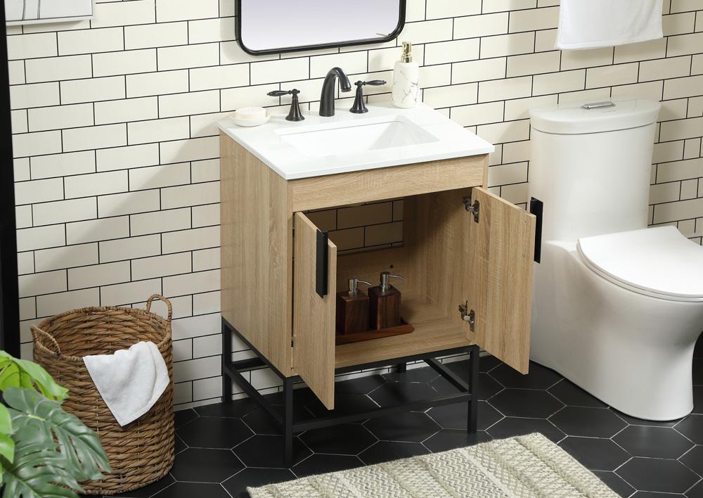 Elegant Furniture & Lighting - Eugene 24 inch Single bathroom vanity in mango wood - VF48824MW veiw 4