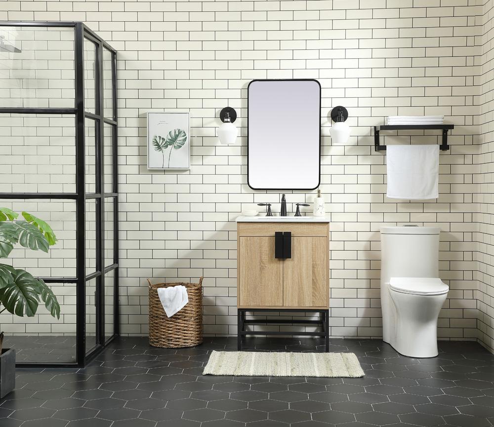 Elegant Furniture & Lighting - Eugene 24 inch Single bathroom vanity in mango wood - VF48824MW veiw 5
