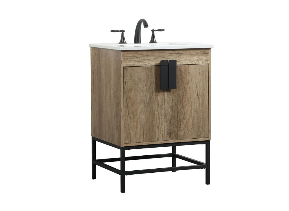 Elegant Furniture & Lighting - Eugene 24 inch Single bathroom vanity in natural oak - VF48824NT veiw 8