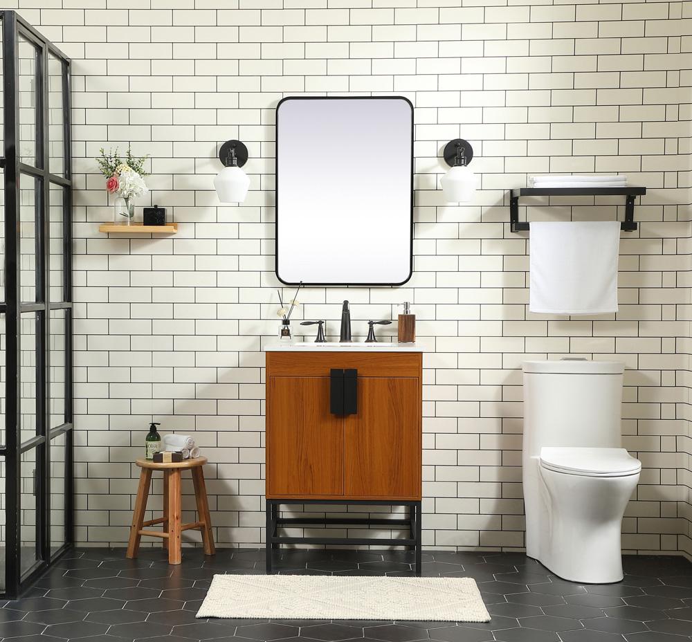 Elegant Furniture & Lighting - Eugene 24 inch Single bathroom vanity in teak - VF48824MTK veiw 5