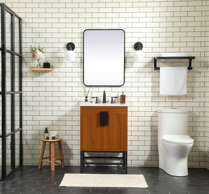Elegant Furniture & Lighting - Eugene 24 inch Single bathroom vanity in teak - VF48824MTK veiw 5