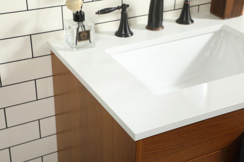 Elegant Furniture & Lighting - Eugene 24 inch Single bathroom vanity in teak - VF48824MTK veiw 6