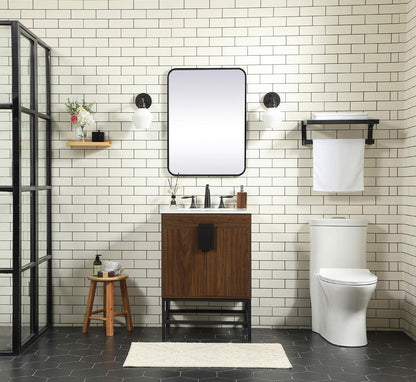 Elegant Furniture & Lighting - Eugene 24 inch Single bathroom vanity in walnut - VF48824MWT veiw 5