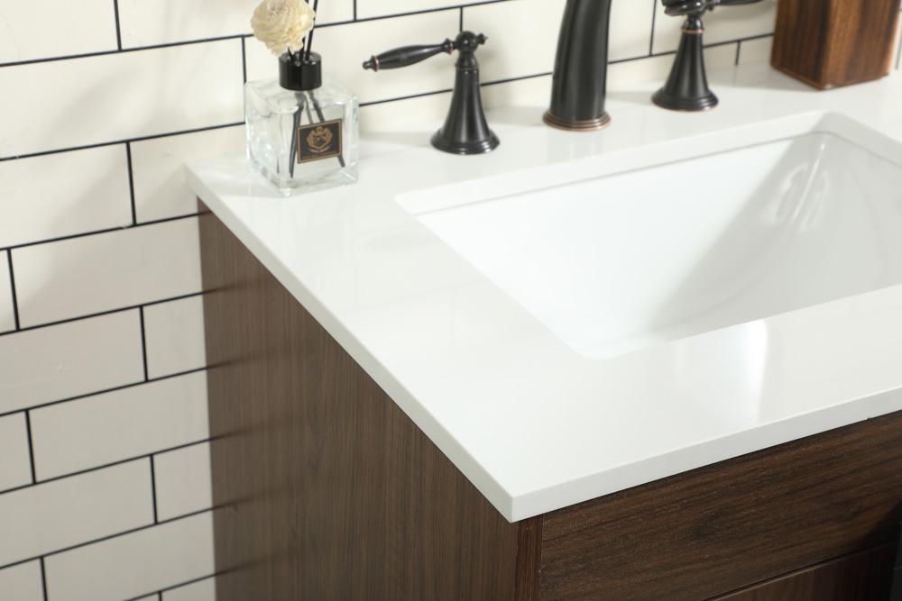 Elegant Furniture & Lighting - Eugene 24 inch Single bathroom vanity in walnut - VF48824MWT veiw 6