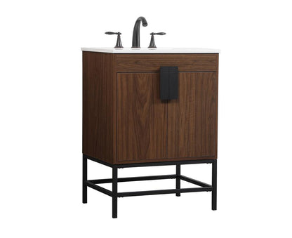 Elegant Furniture & Lighting - Eugene 24 inch Single bathroom vanity in walnut - VF48824MWT veiw 8