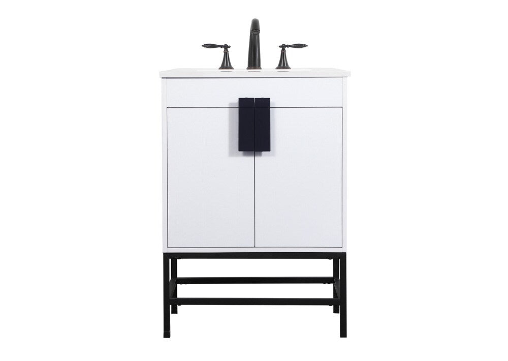 Elegant Furniture & Lighting - Eugene 24 inch Single bathroom vanity in white - VF48824MWH veiw 1