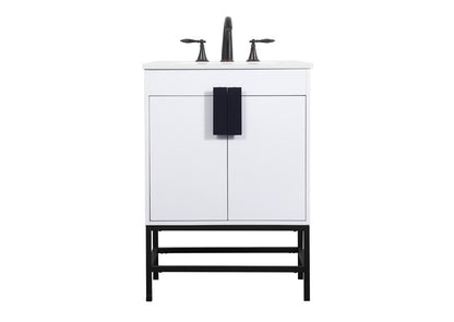 Elegant Furniture & Lighting - Eugene 24 inch Single bathroom vanity in white - VF48824MWH veiw 1
