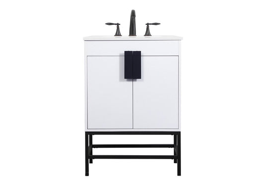 Elegant Furniture & Lighting - Eugene 24 inch Single bathroom vanity in white - VF48824MWH veiw 1