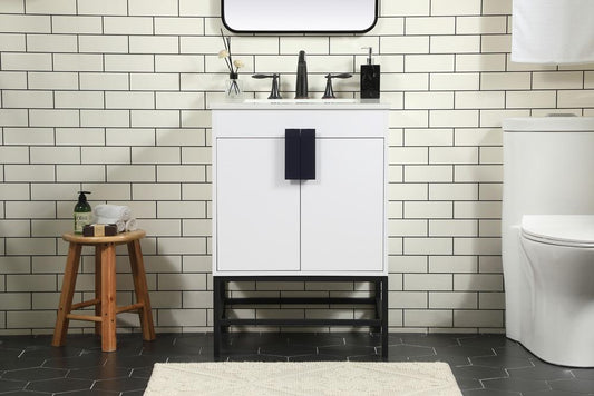 Elegant Furniture & Lighting - Eugene 24 inch Single bathroom vanity in white - VF48824MWH veiw 2